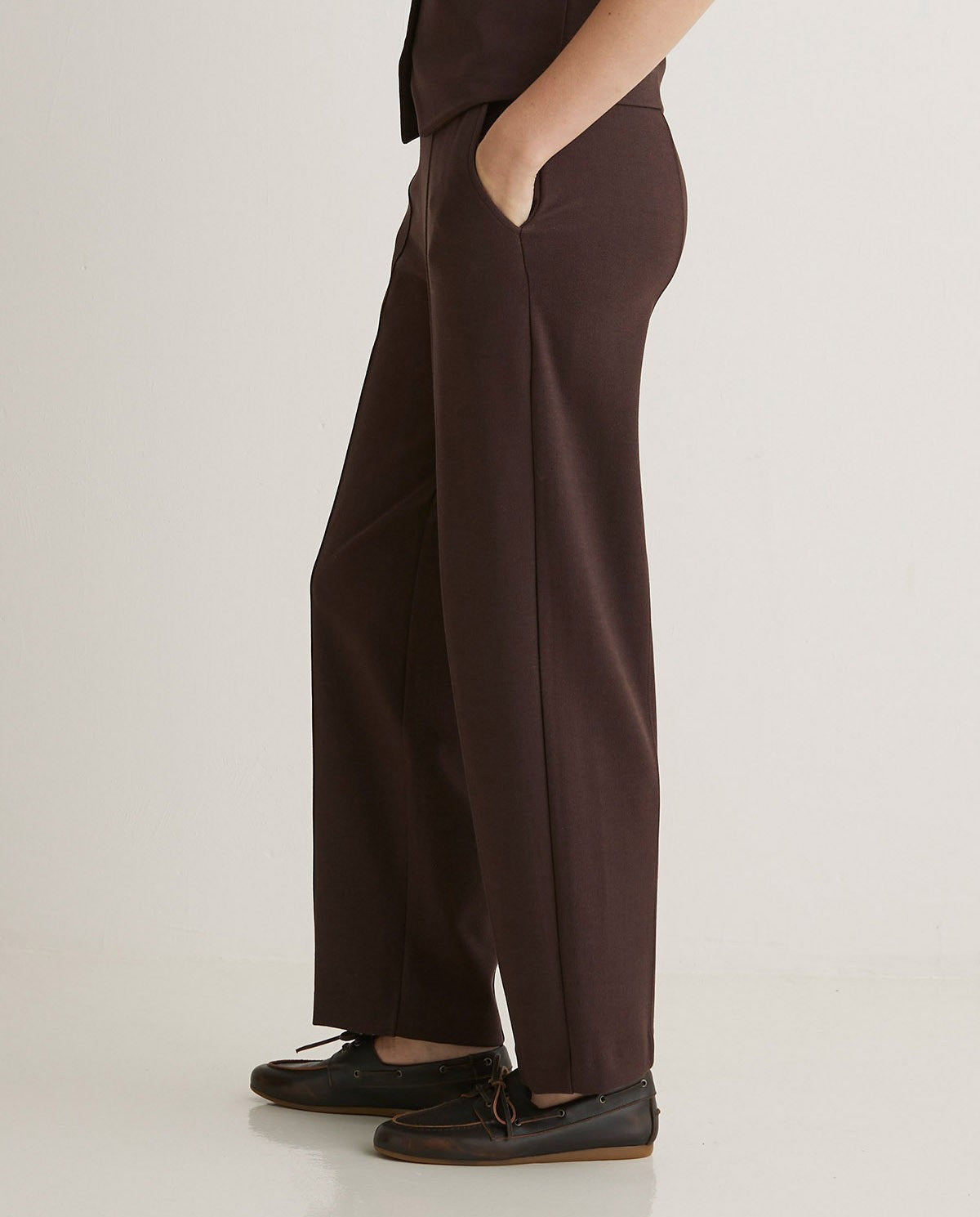 Brown Barrel Leg Trouser