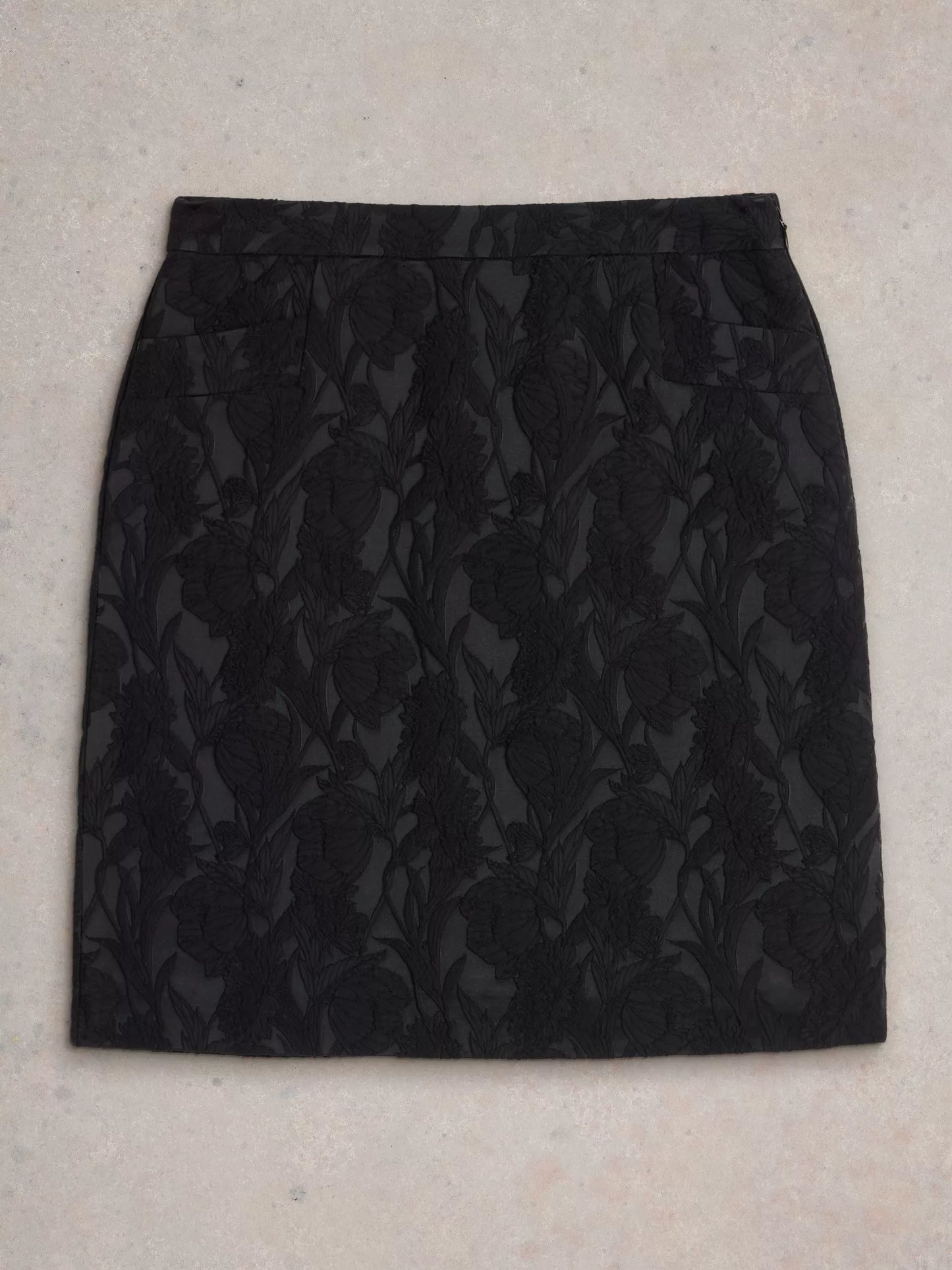 Black Jacquard Skirt