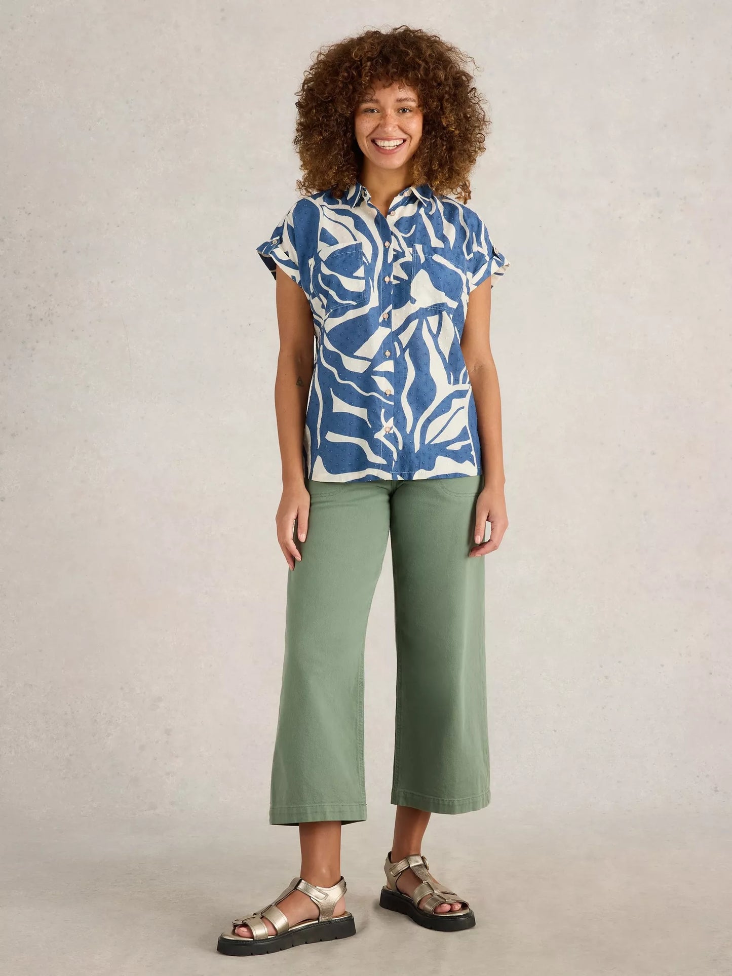 Ellie Organic Cotton Shirt - Blue