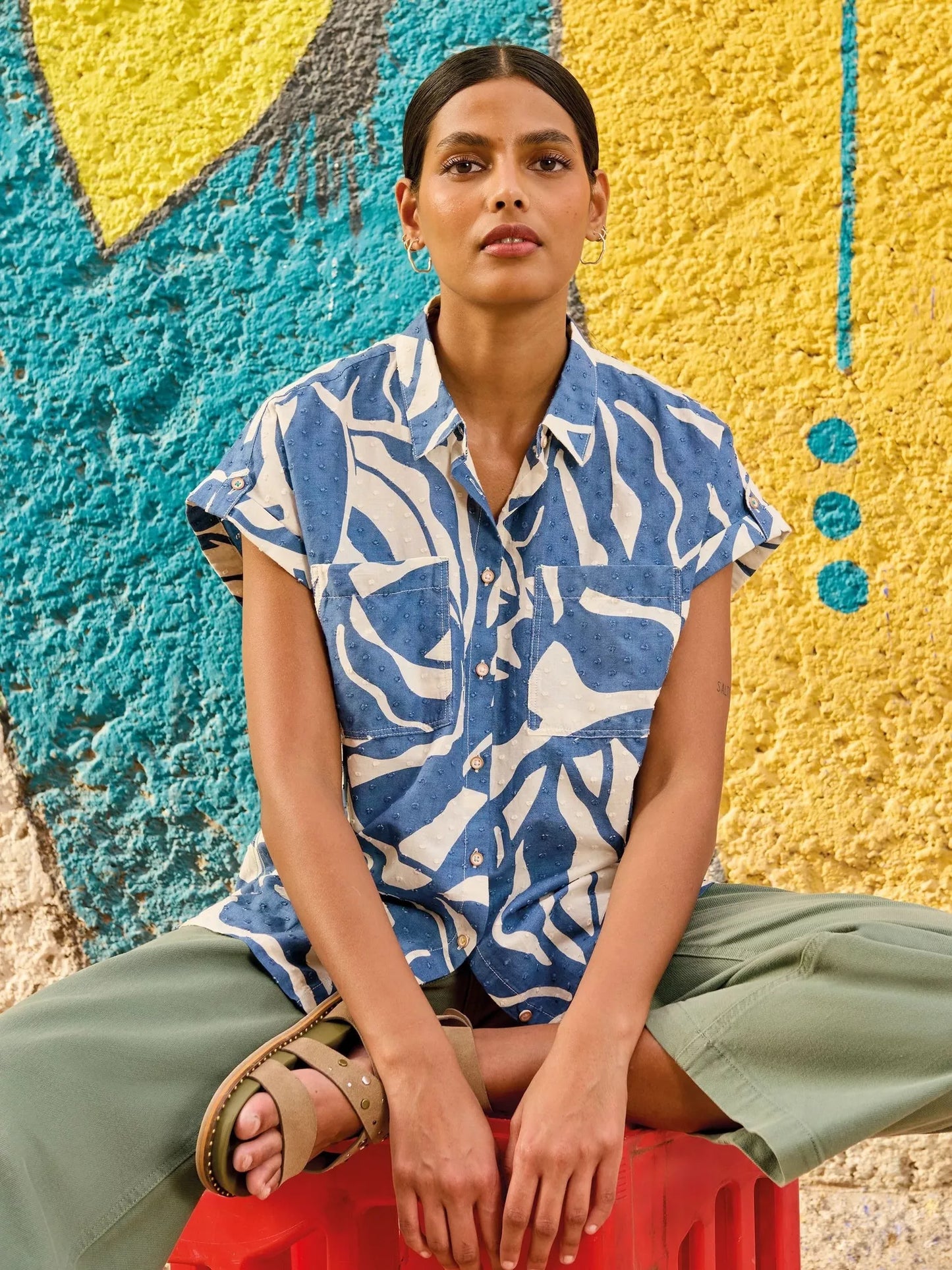 Ellie Organic Cotton Shirt - Blue