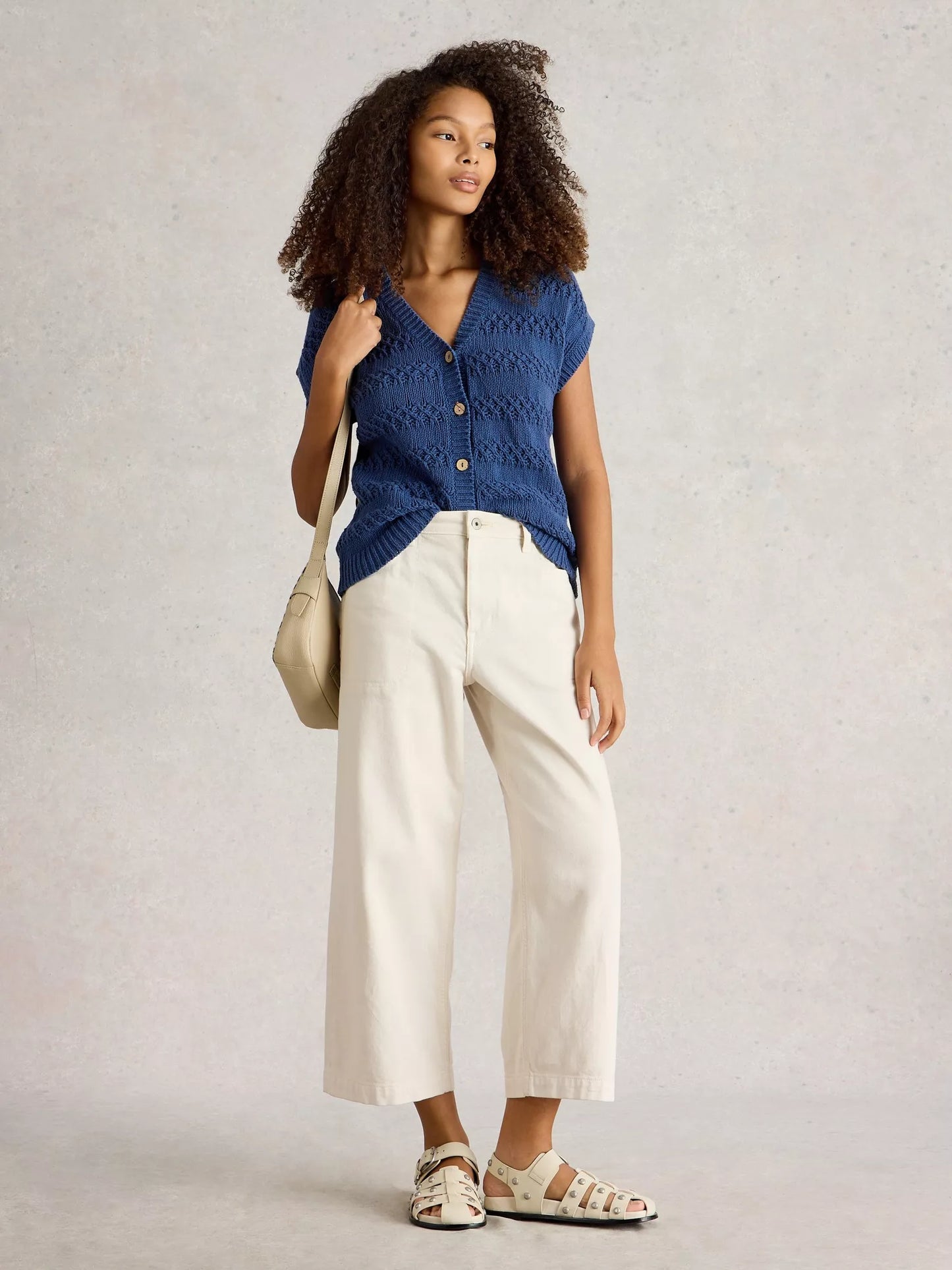 Tessa Tank Cardigan - French Navy
