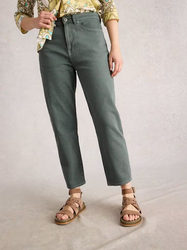Tilly Tapered Jeans - Mid Green