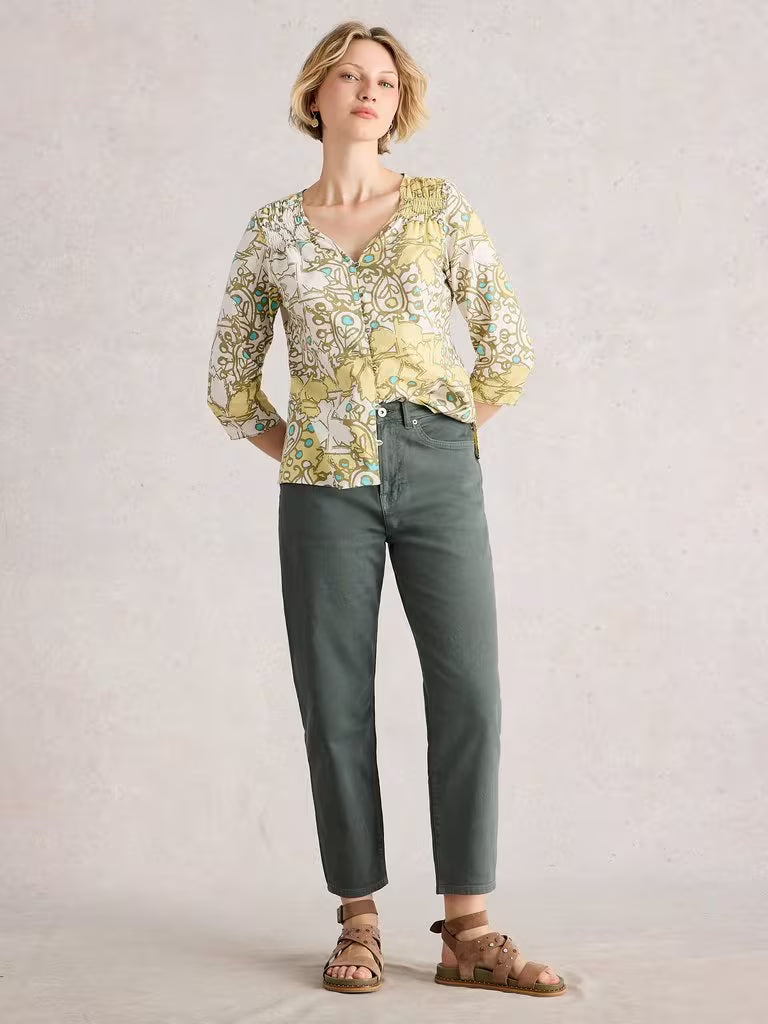 Tilly Tapered Jeans - Mid Green