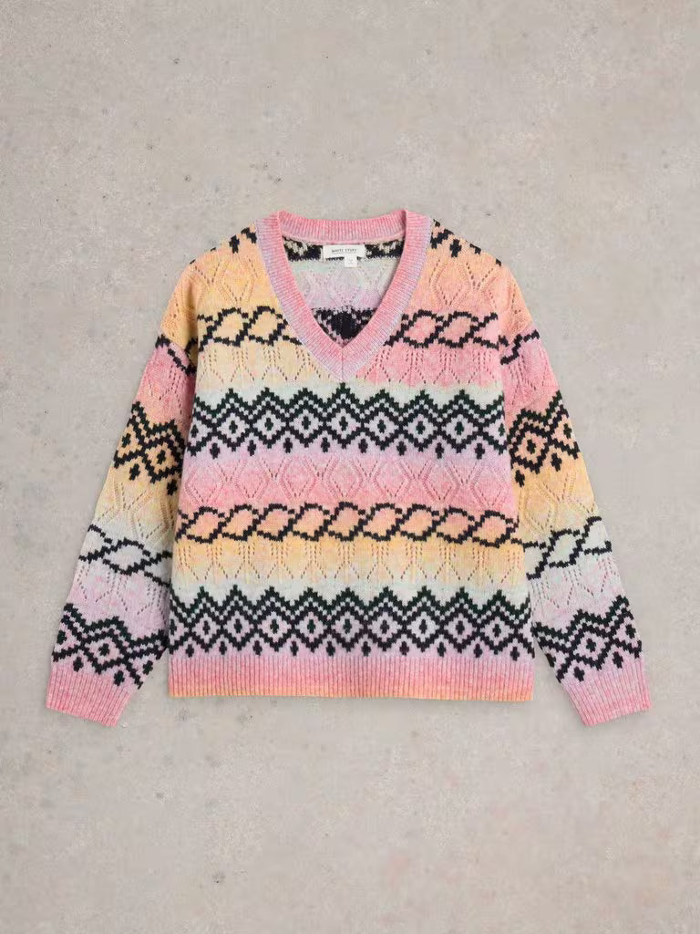 Space Dye Pointelle Jumper