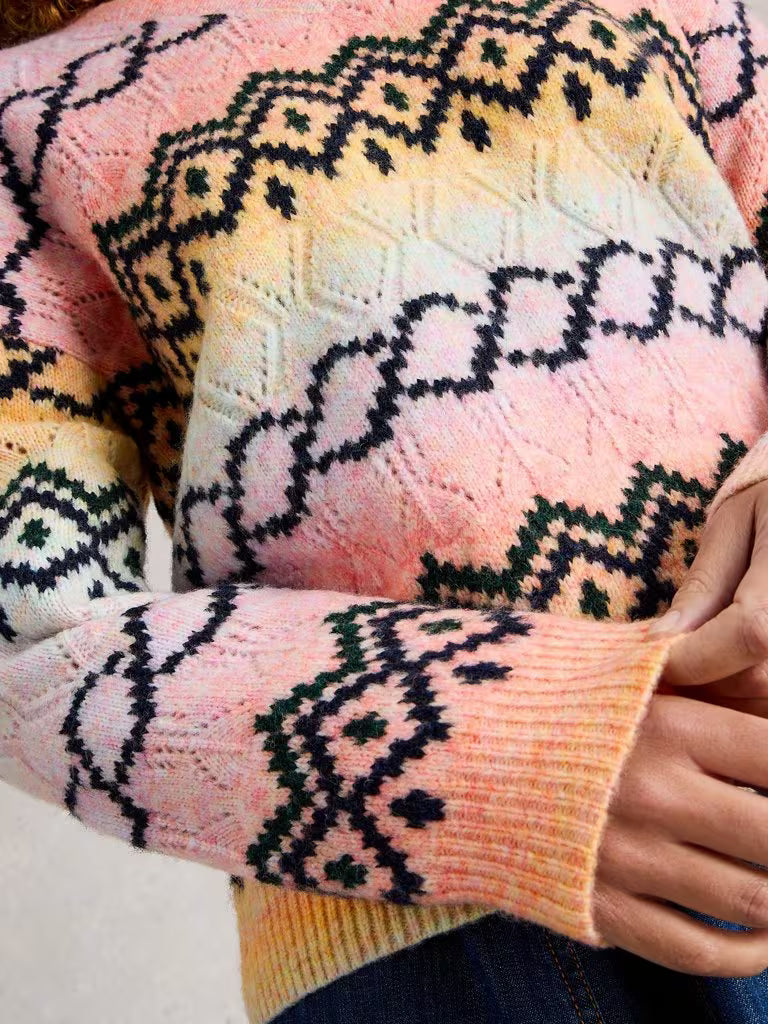 Space Dye Pointelle Jumper