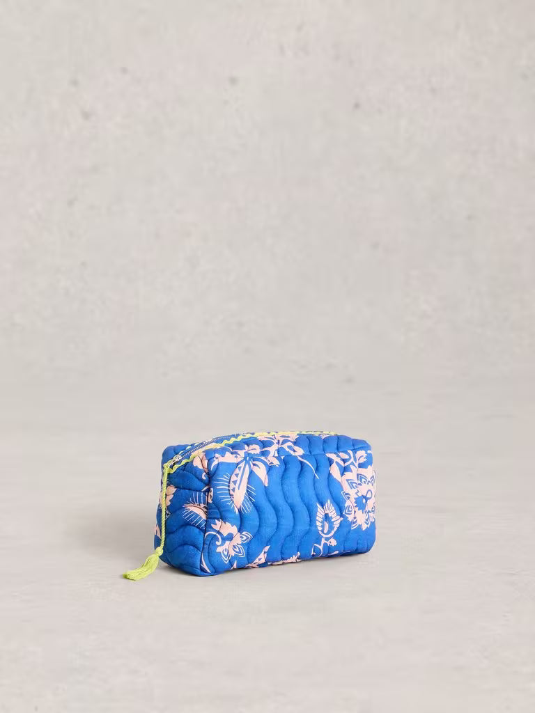Quilted Wash Bag - Blue Multi