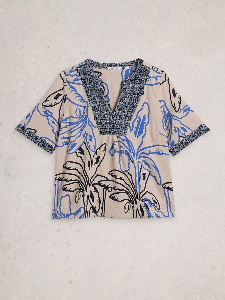 Ash Linen Blend Top