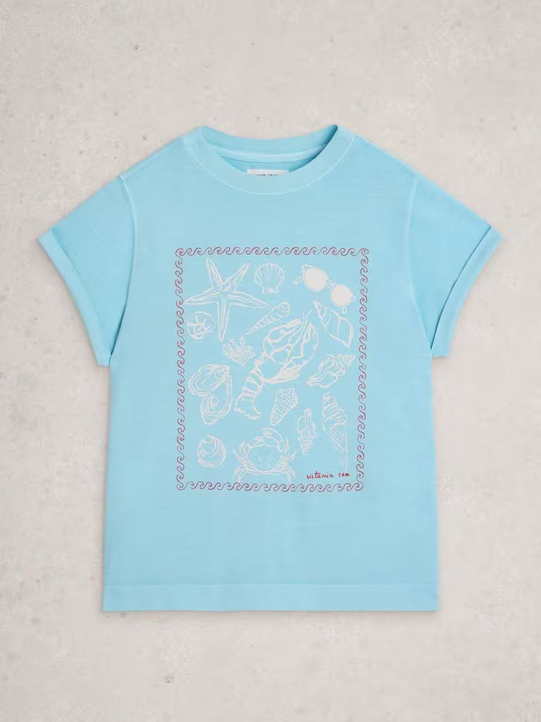 Gina Graphic Tee - Blue