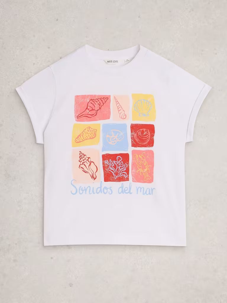 Gina Graphic Tee - White