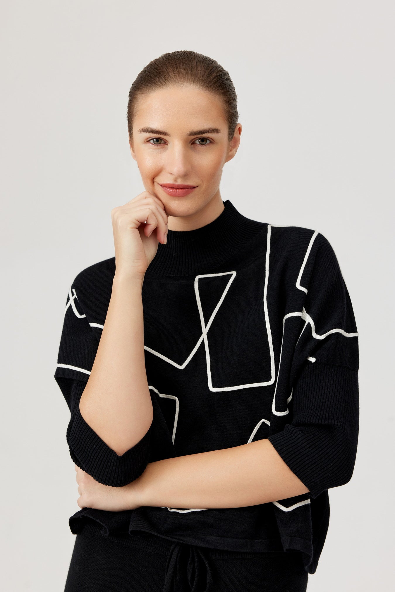 Geometric Print Jumper