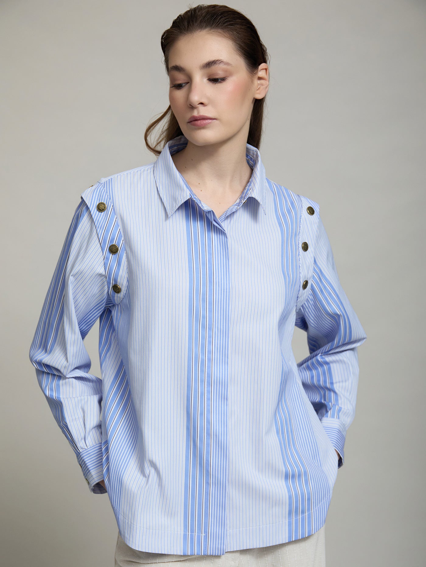 Blue Pinstripe Shirt