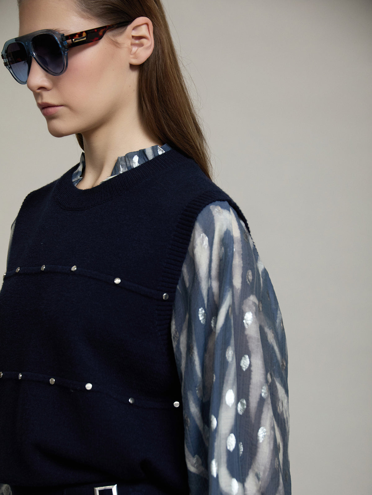 Navy Sleeveless Knit