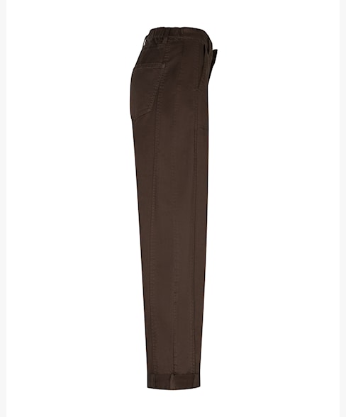 Margot Fine twill Barrel Pants - Brown