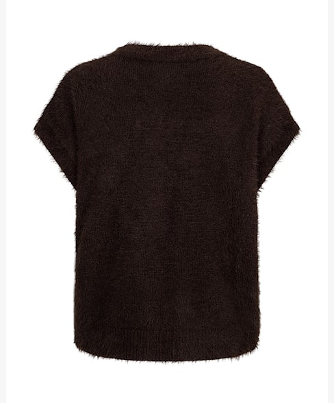 Espresso Sleeveless Cardigan