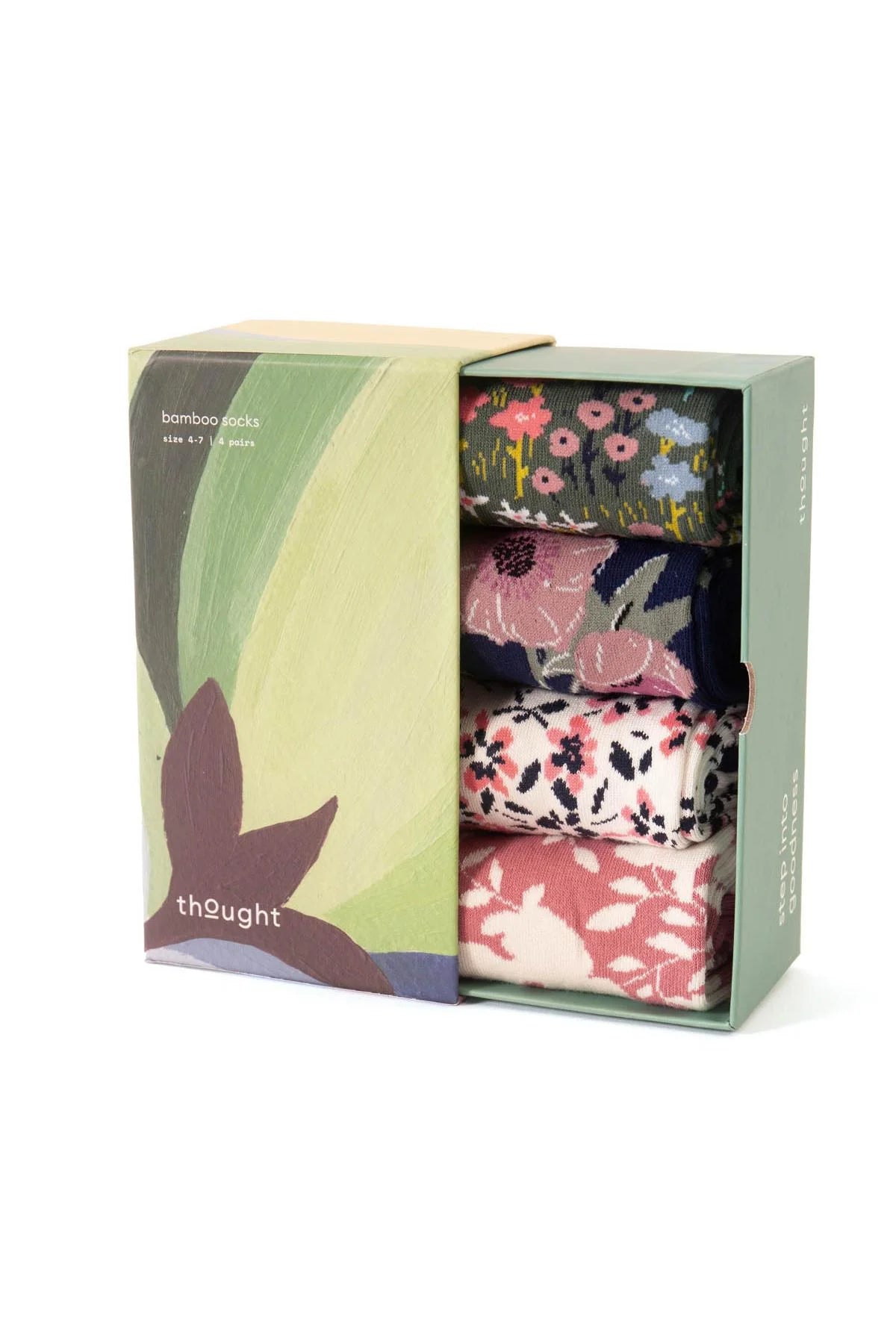Bamboo Socks in a Box - Floral