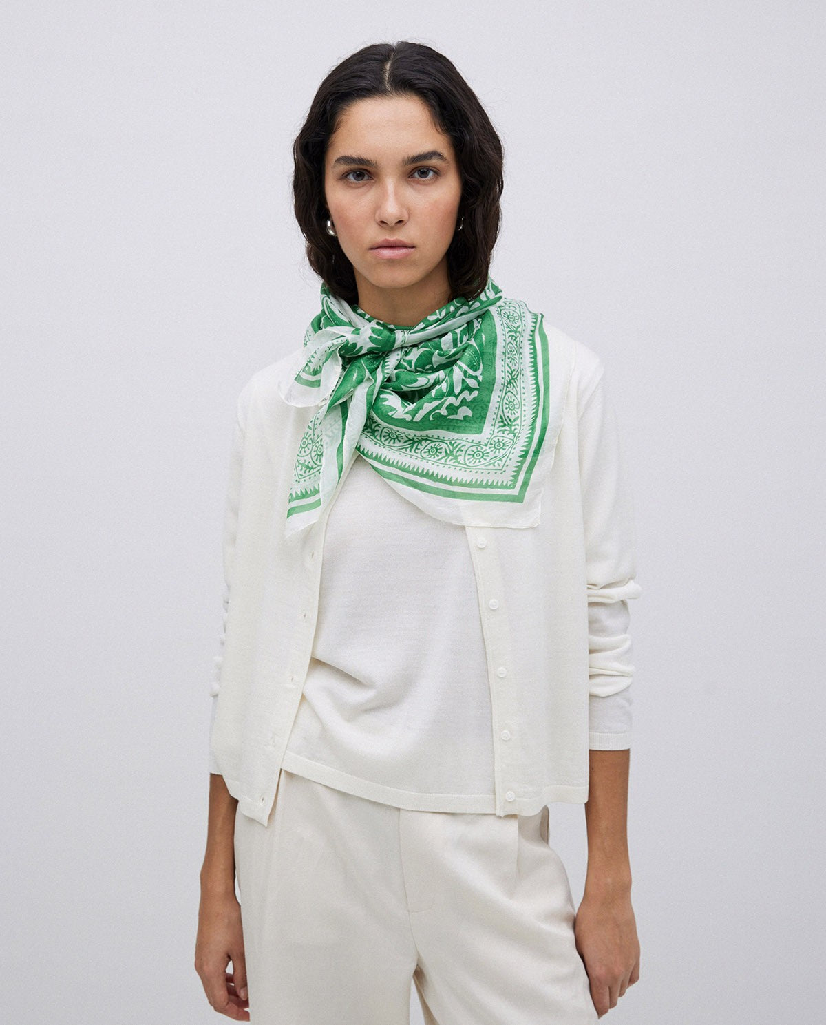Green Silk Scarf