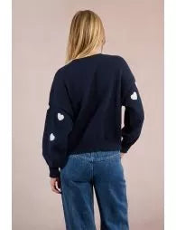 Embossed Heart Sweater