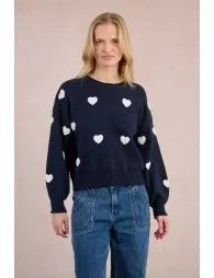 Embossed Heart Sweater