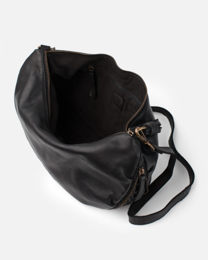 Niland Leather Shoulder Bag - Black