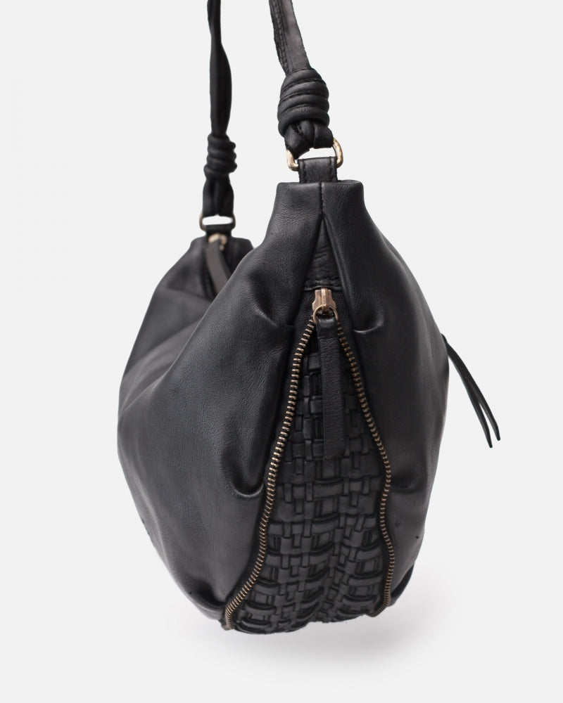 Niland Leather Shoulder Bag - Black