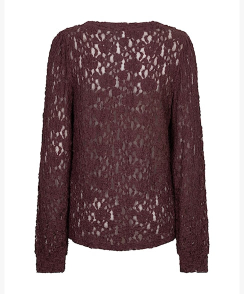 Lace Top - Burgundy