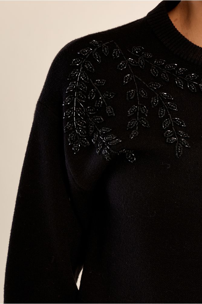 Black Embellished Jumper