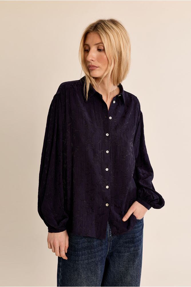 Midnight Blue Blouse