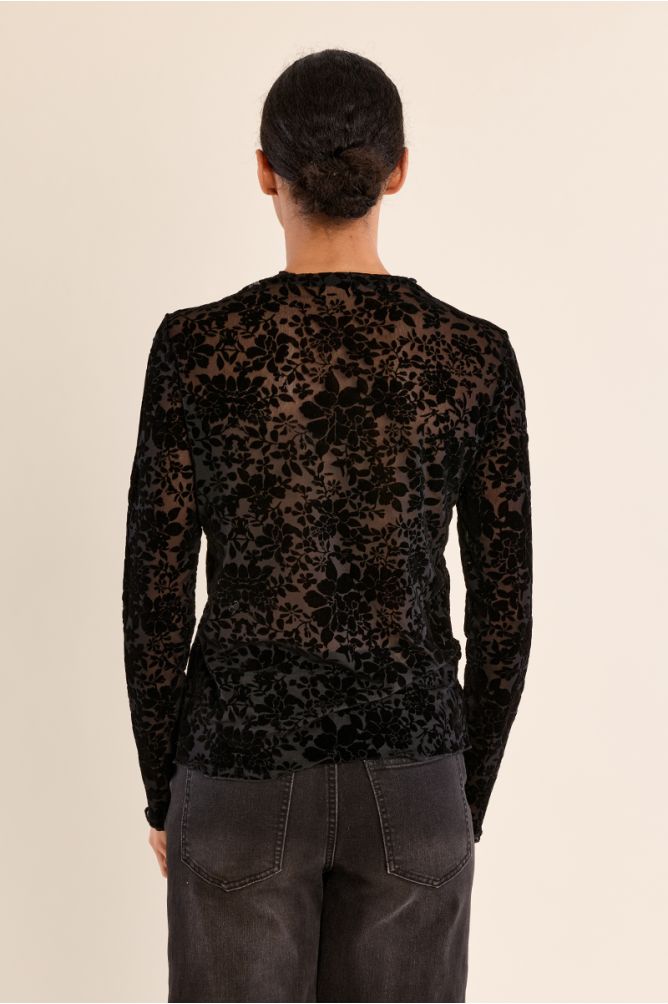 Black Lace Under Sweater