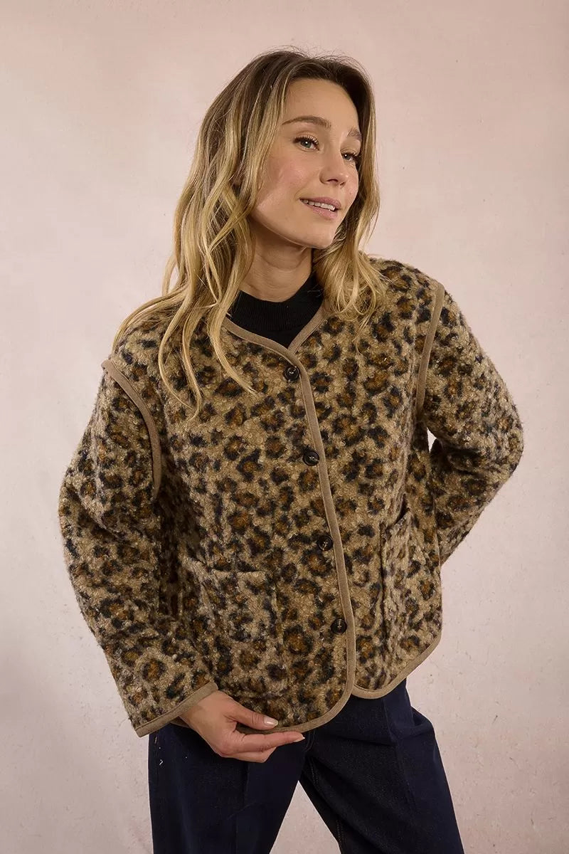 Animal Print Cardigan