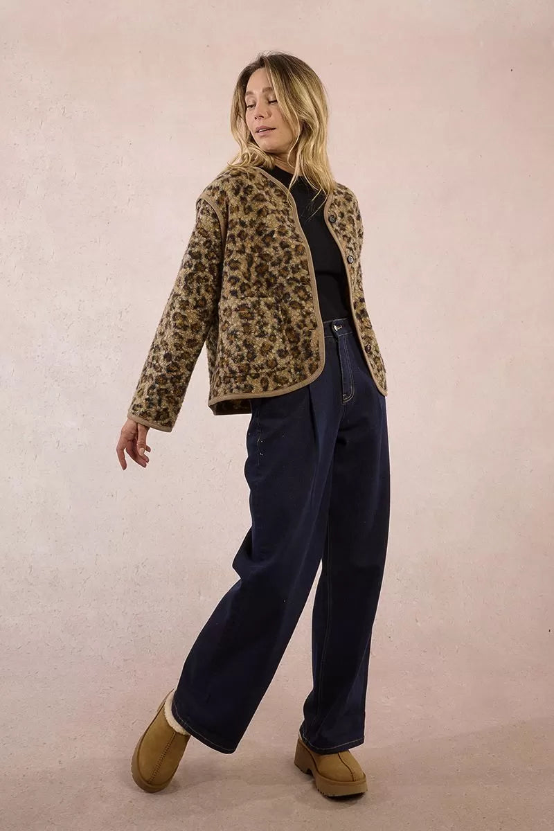 Animal Print Cardigan