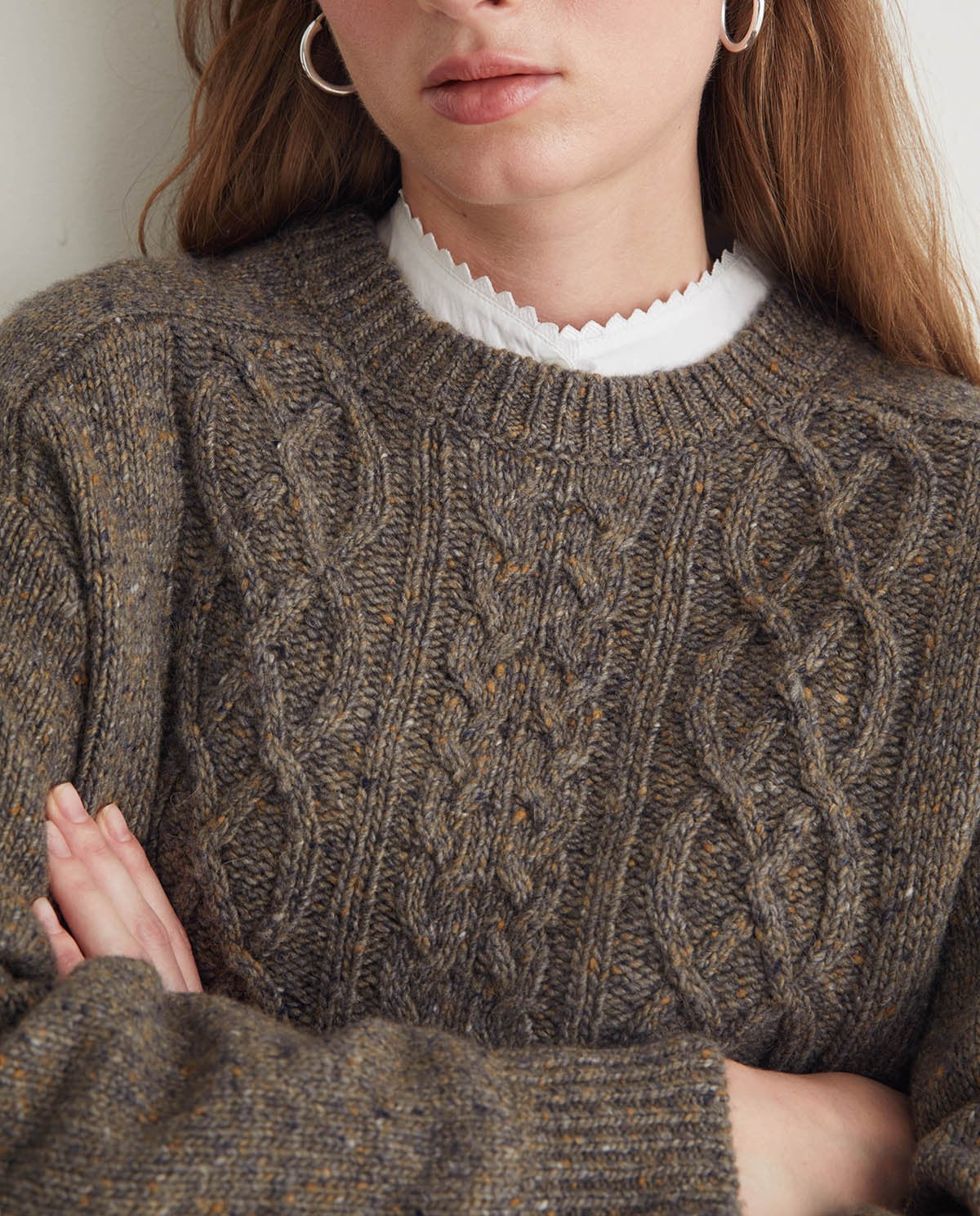 Cable Knit Merino Wool Jumper