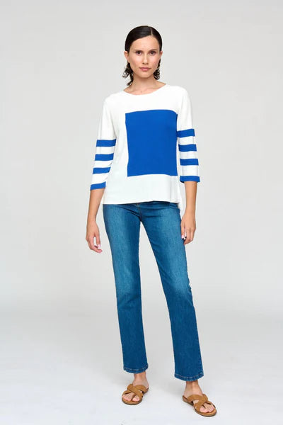 Blue and White Jumper