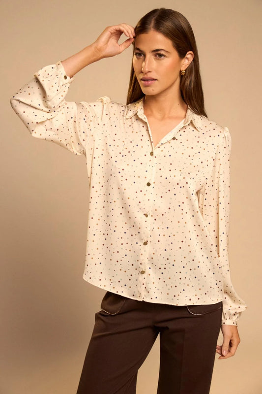 Dotty Cream Blouse