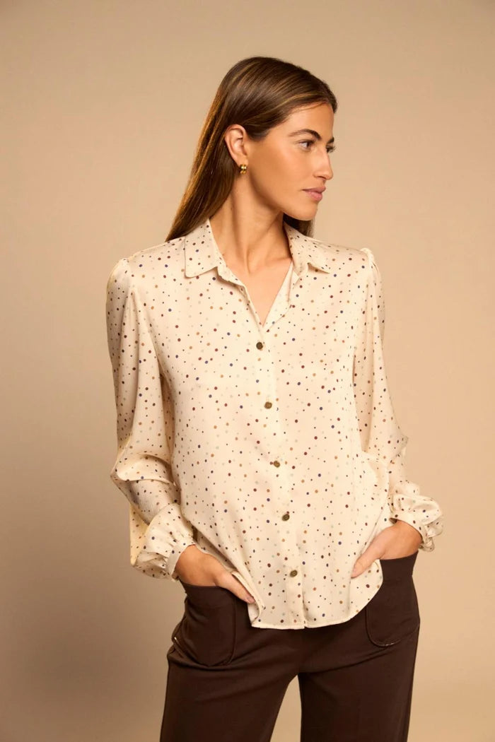 Dotty Cream Blouse