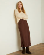 Chocolate Sateen skirt