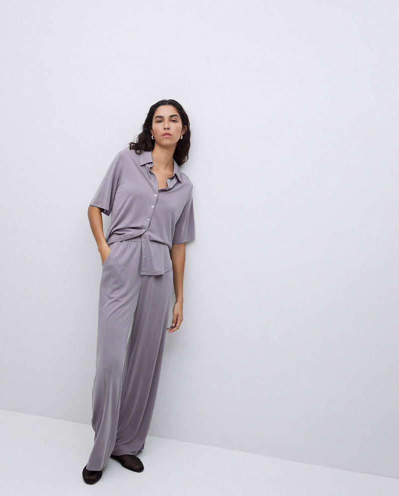Grey Flowy Trouser