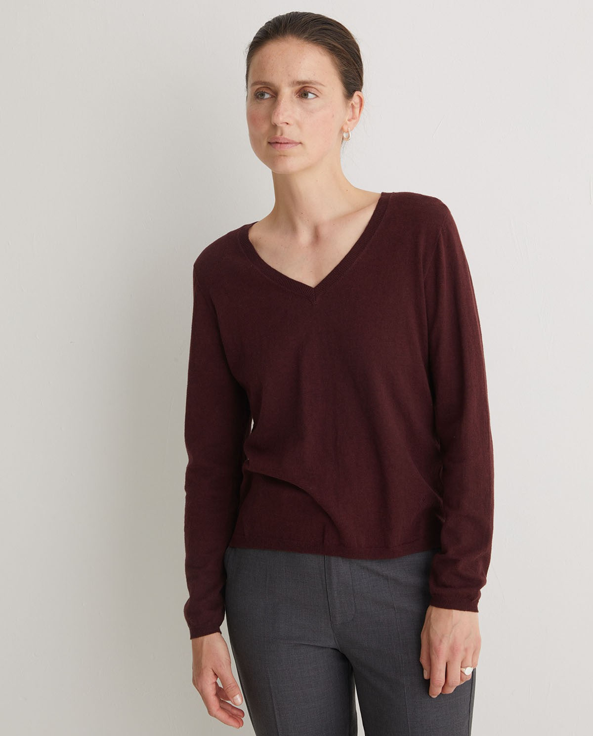 Maroon Organic Cotton Sweater