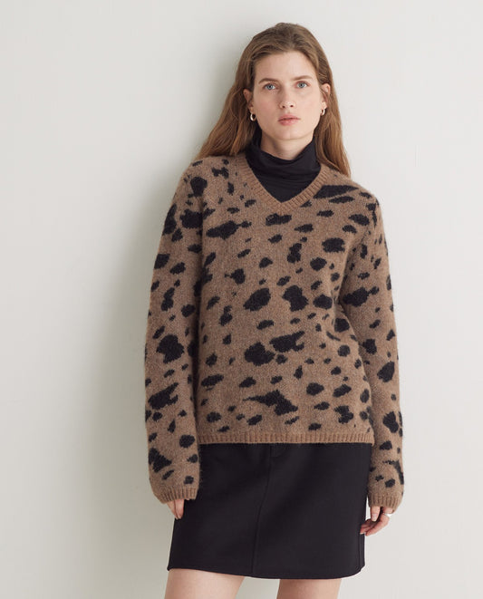 Yerse Animal Print Jumper