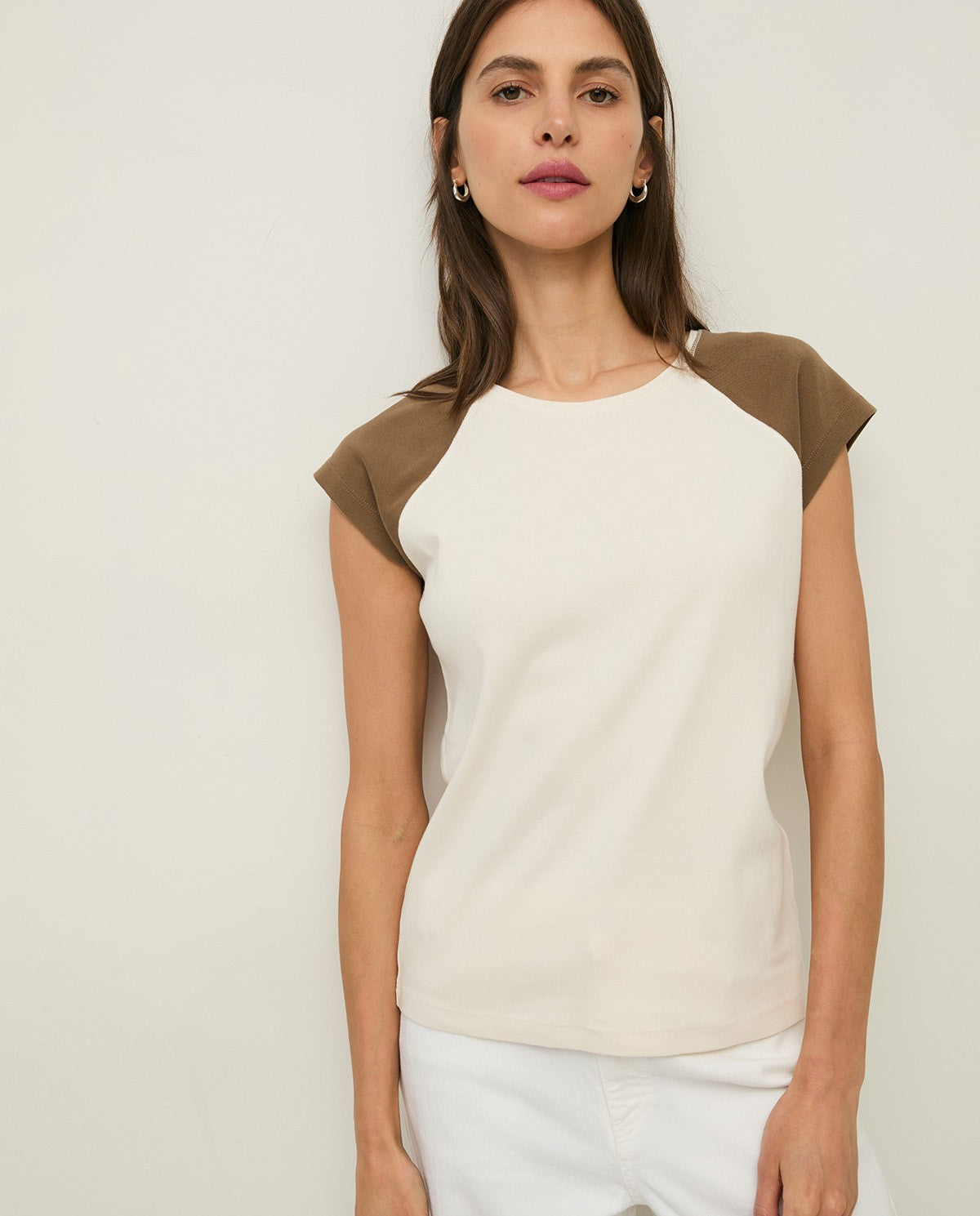 Two Tone Tee - Khaki