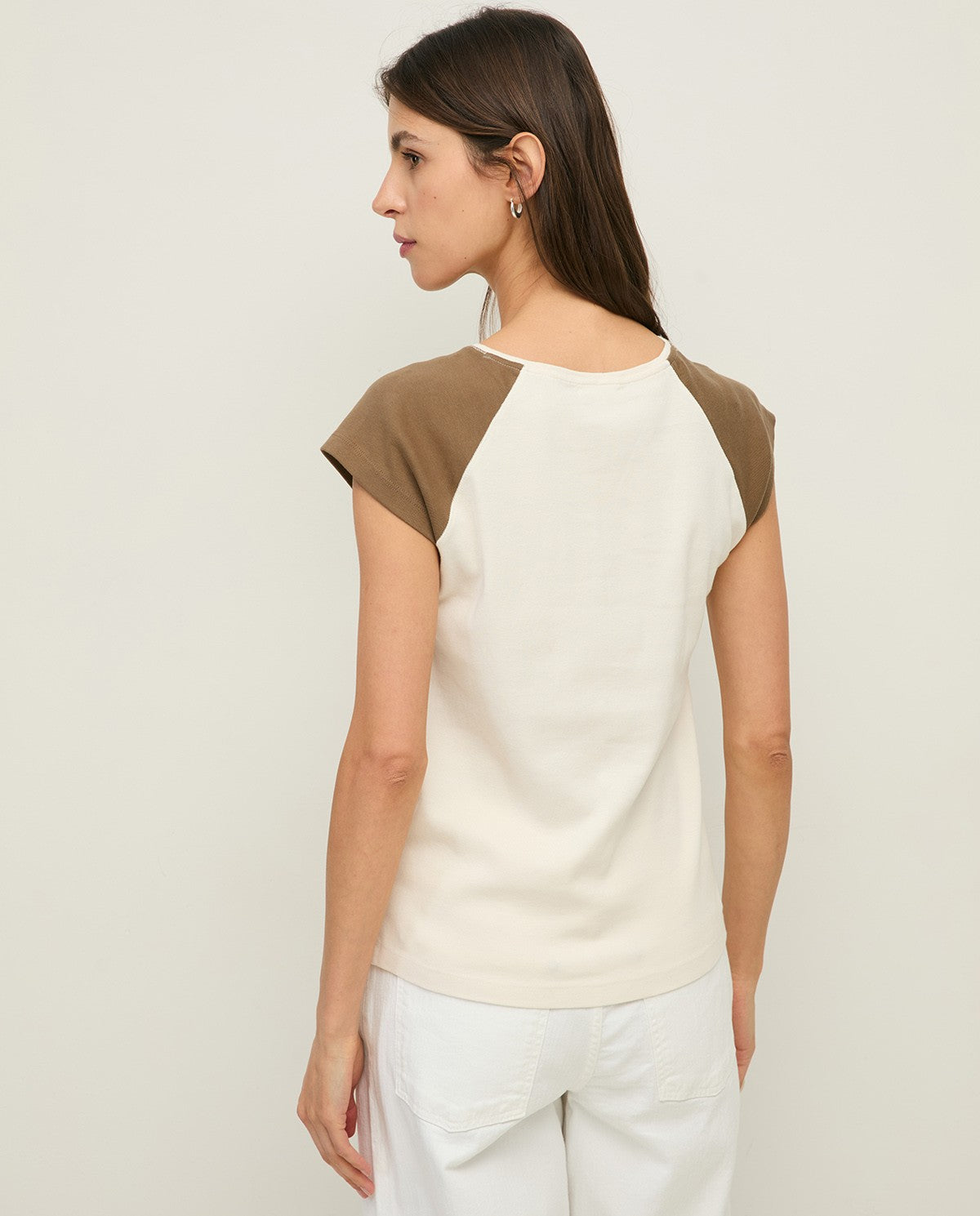 Two Tone Tee - Khaki