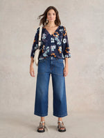 Tia Wide Leg Denim - Denim