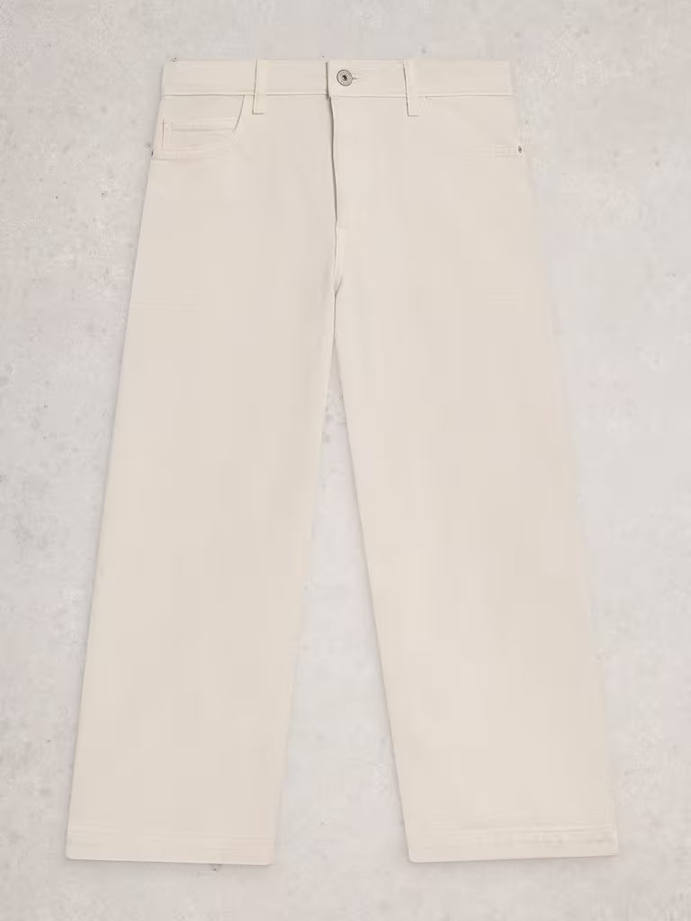 Tia Wide Leg Jeans - winter white.