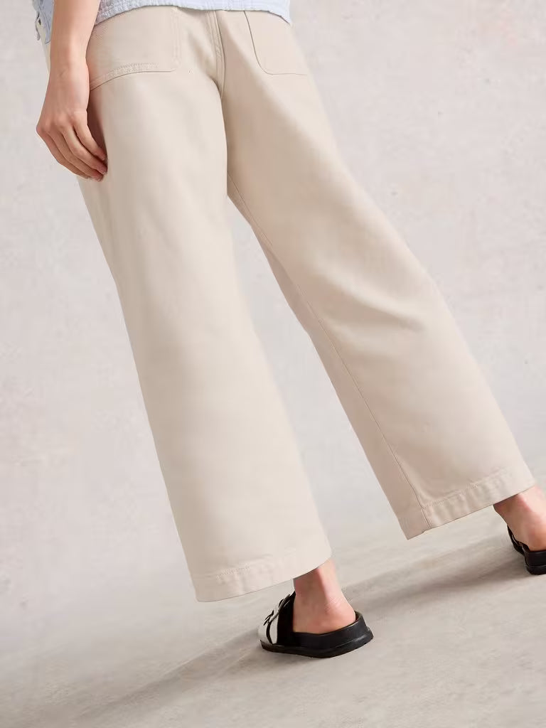Tia Wide Leg Jeans - winter white.