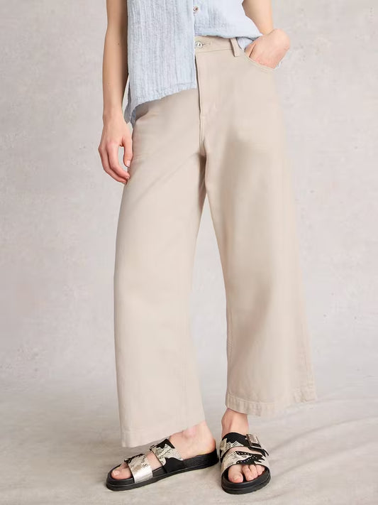 Tia Wide Leg Jeans - winter white.