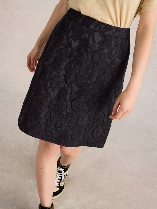 Black Jacquard Skirt