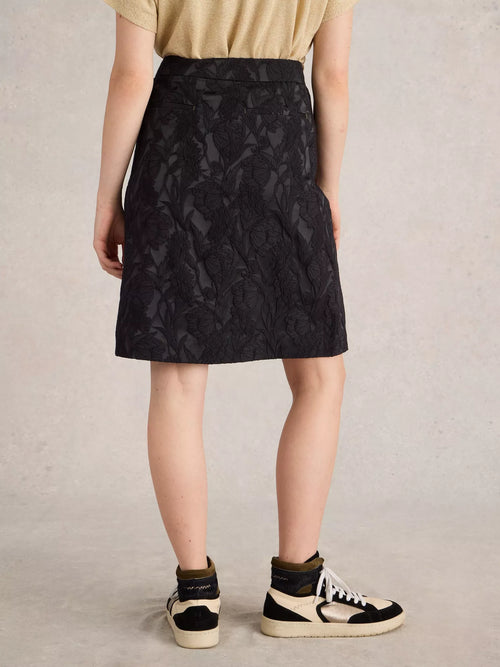 Black Jacquard Skirt