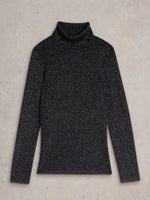 Lila Sparkle Roll Neck