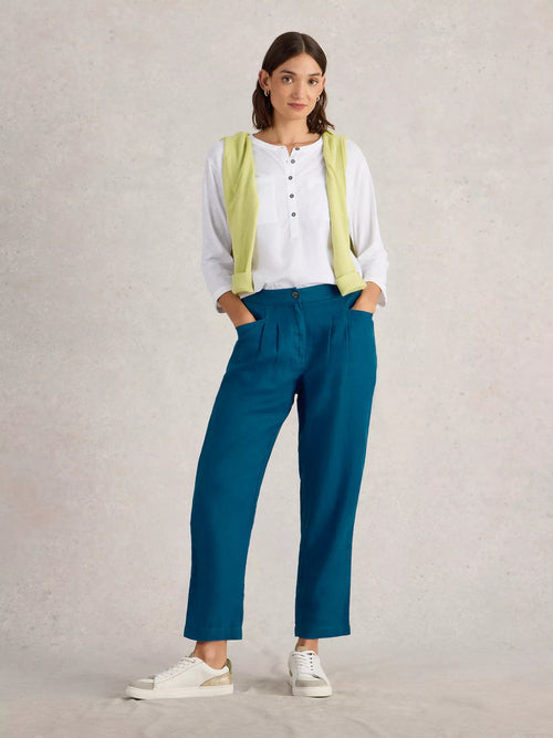 Linen Trouser - Electric  Blue