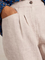 Linen Trouser - Electric  Natural