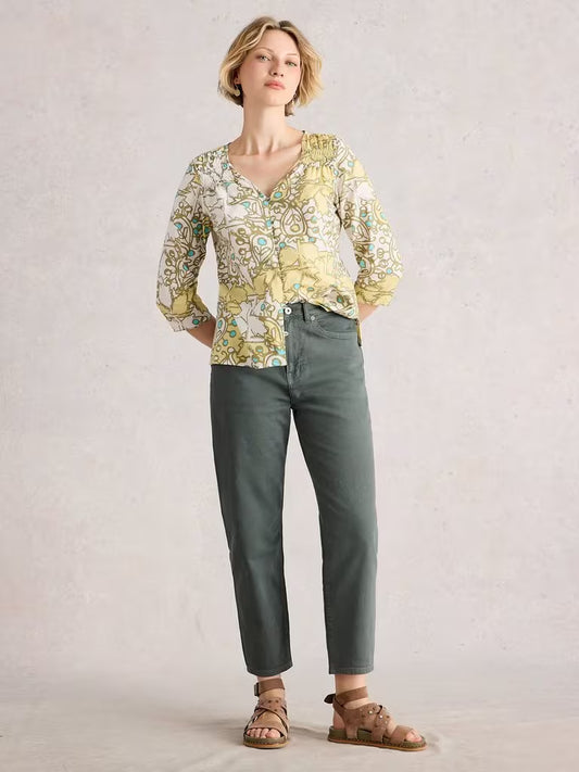 Tilly Tapered Jeans - Mid Green
